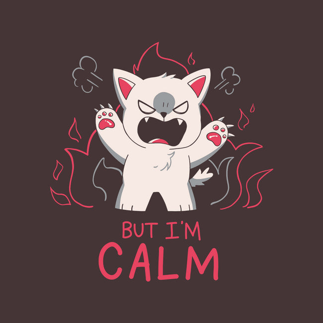 But I'm Calm-None-Removable Cover-Throw Pillow-yumie