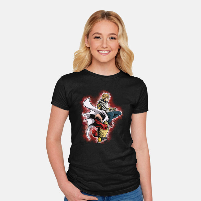 Two Heroes And One Punch-Womens-Fitted-Tee-nickzzarto