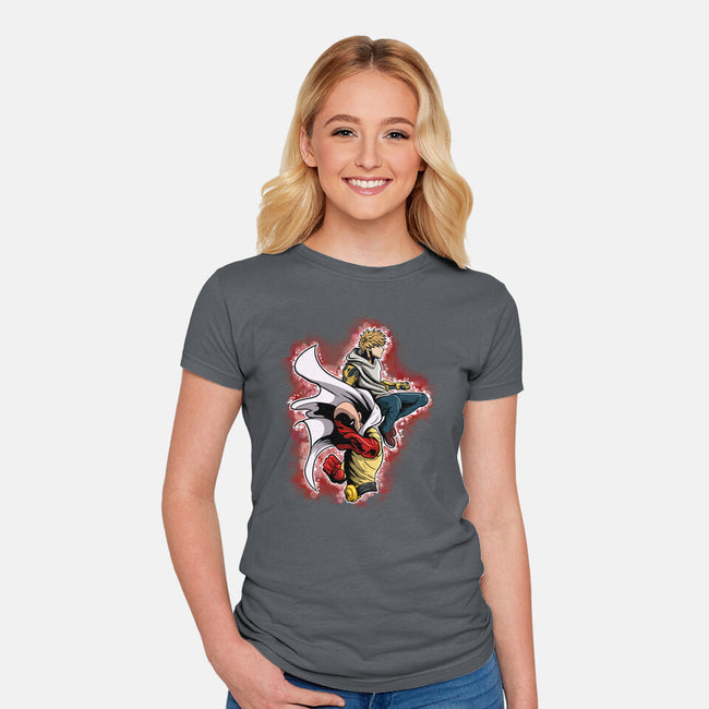 Two Heroes And One Punch-Womens-Fitted-Tee-nickzzarto