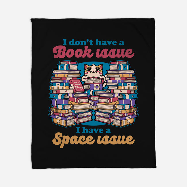 Cat Books Library-None-Fleece-Blanket-Studio Mootant