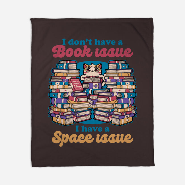 Cat Books Library-None-Fleece-Blanket-Studio Mootant