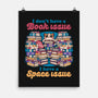 Cat Books Library-None-Matte-Poster-Studio Mootant