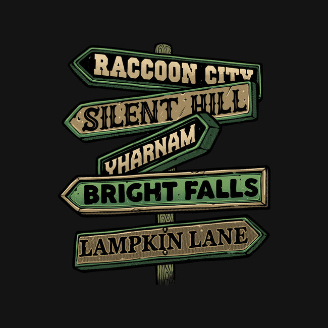 Spooky Towns-Unisex-Basic-Tee-glitchygorilla