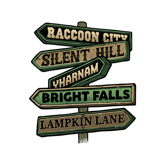 Spooky Towns-Unisex-Basic-Tee-glitchygorilla