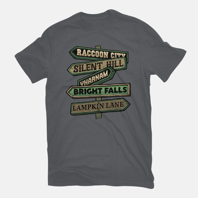 Spooky Towns-Unisex-Basic-Tee-glitchygorilla