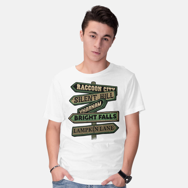 Spooky Towns-Mens-Basic-Tee-glitchygorilla