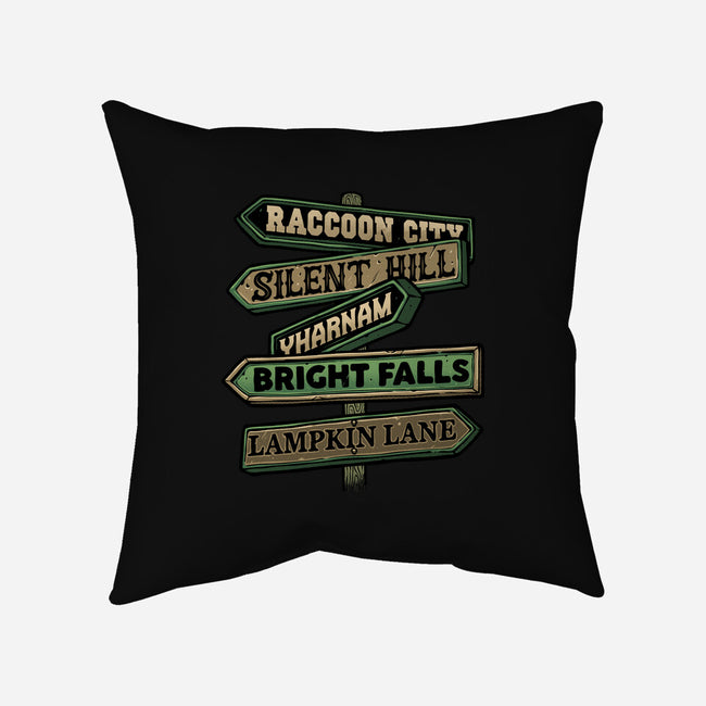 Spooky Towns-None-Removable Cover w Insert-Throw Pillow-glitchygorilla