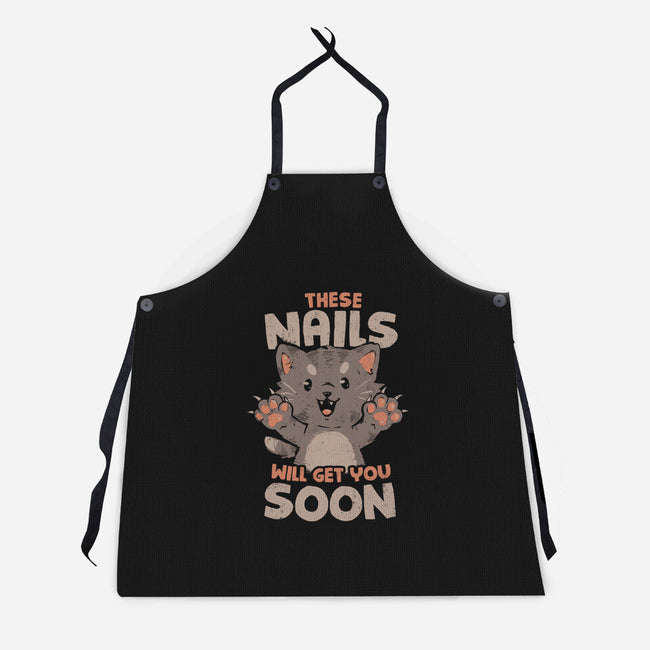 These Nails Will Get You Soon-Unisex-Kitchen-Apron-eduely