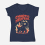 Chaotic Neutral-Womens-V-Neck-Tee-eduely