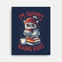 Owlways Reading Books-None-Stretched-Canvas-eduely