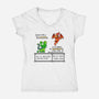 Neo Pocket Pets-Womens-V-Neck-Tee-demonigote