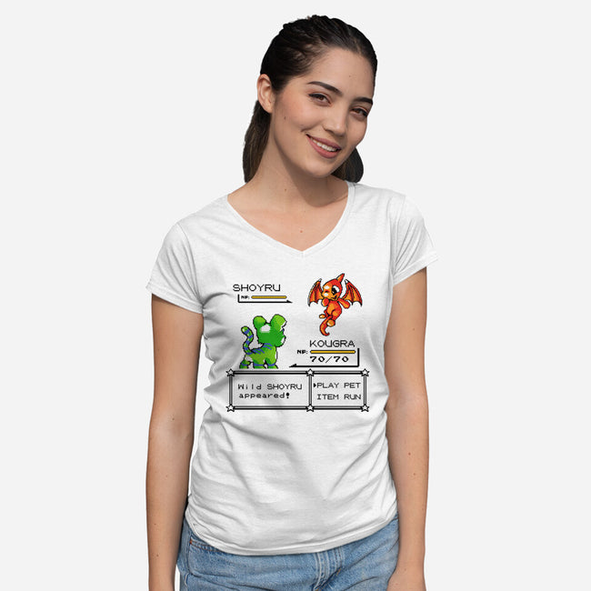 Neo Pocket Pets-Womens-V-Neck-Tee-demonigote