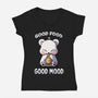 Good Food Is Good Mood-Womens-V-Neck-Tee-fanfabio