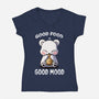 Good Food Is Good Mood-Womens-V-Neck-Tee-fanfabio