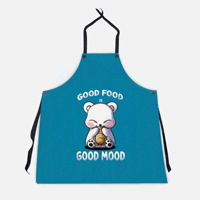 Good Food Is Good Mood-Unisex-Kitchen-Apron-fanfabio