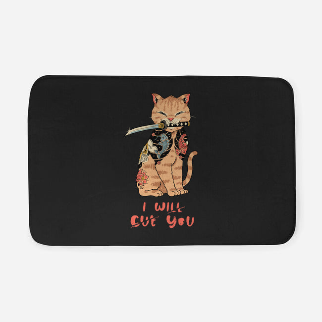 Fierce Tattooed Cat Meowster-None-Memory Foam-Bath Mat-vp021