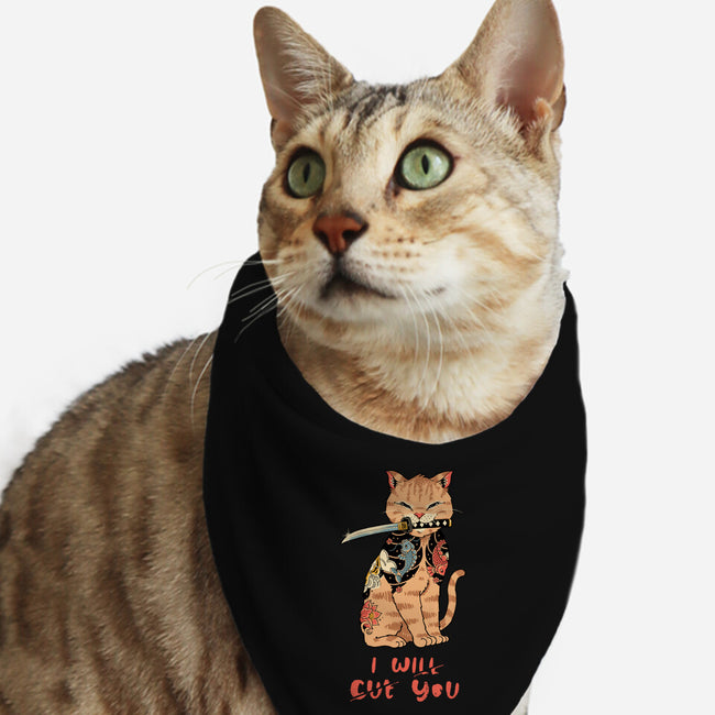 Fierce Tattooed Cat Meowster-Cat-Bandana-Pet Collar-vp021