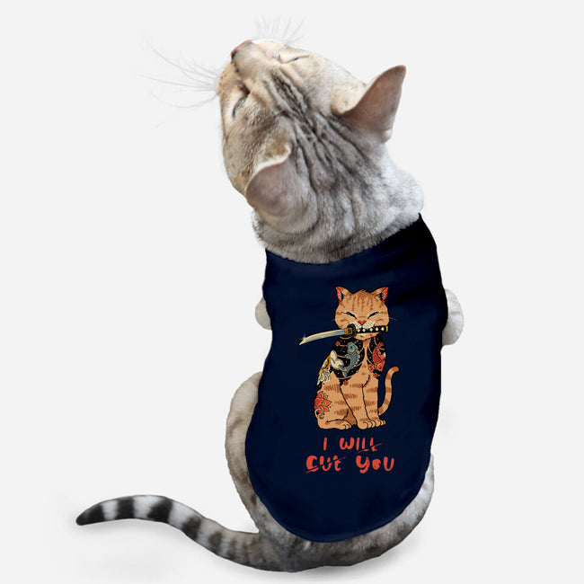 Fierce Tattooed Cat Meowster-Cat-Basic-Pet Tank-vp021