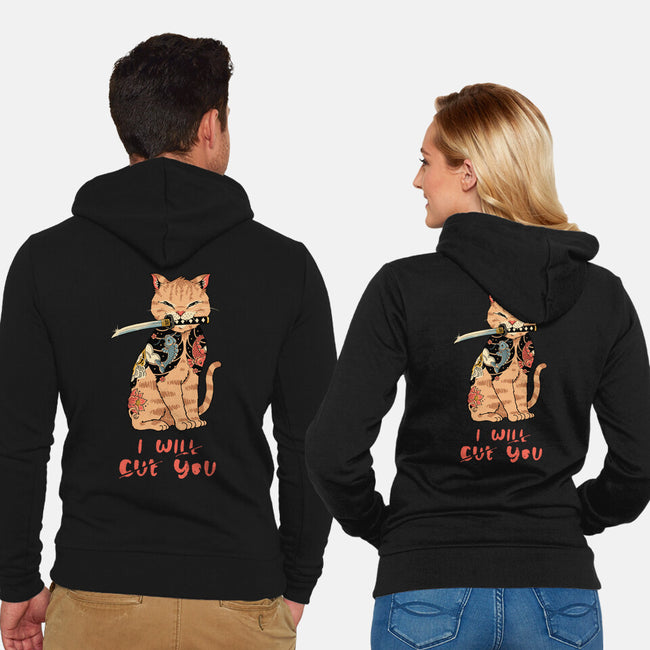 Fierce Tattooed Cat Meowster-Unisex-Zip-Up-Sweatshirt-vp021