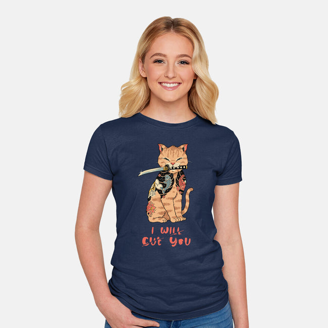 Fierce Tattooed Cat Meowster-Womens-Fitted-Tee-vp021