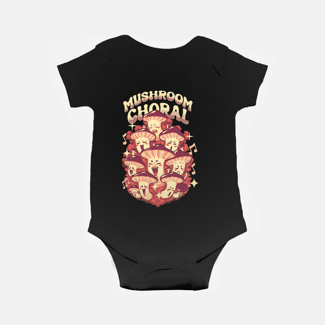 Mushroom Choral-Baby-Basic-Onesie-Estudio Horta