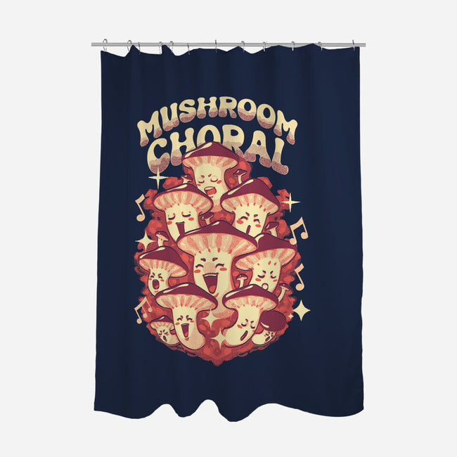 Mushroom Choral-None-Polyester-Shower Curtain-Estudio Horta