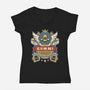 The Gummi Garage Emblem-Womens-V-Neck-Tee-LAGELANTEE