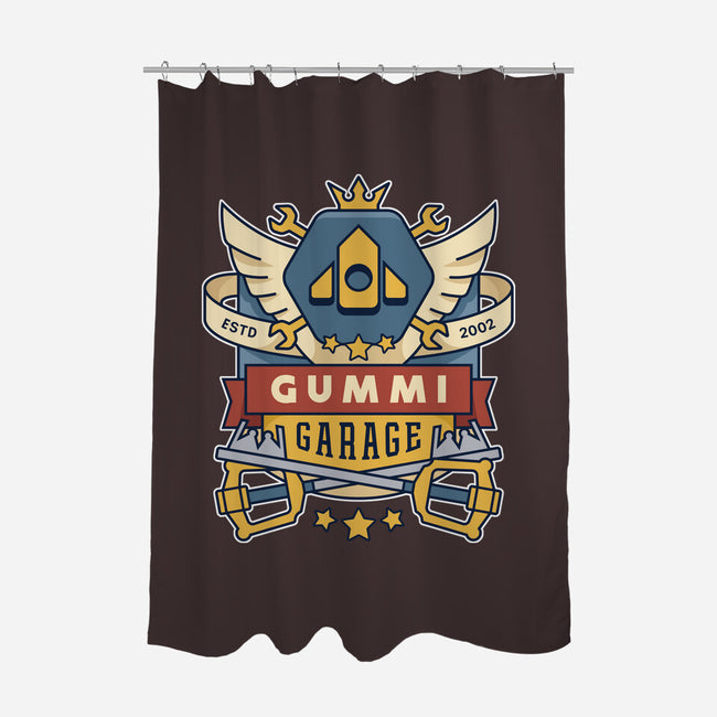 The Gummi Garage Emblem-None-Polyester-Shower Curtain-LAGELANTEE