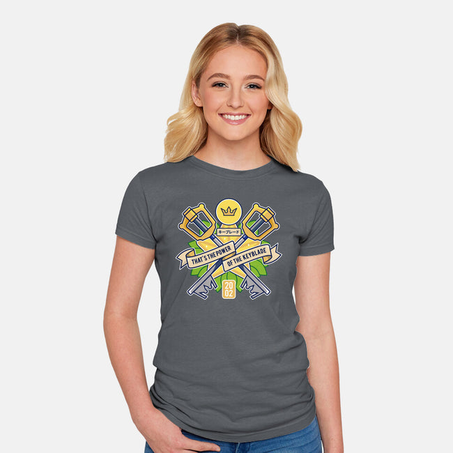 Power Of The Keyblade-Womens-Fitted-Tee-LAGELANTEE