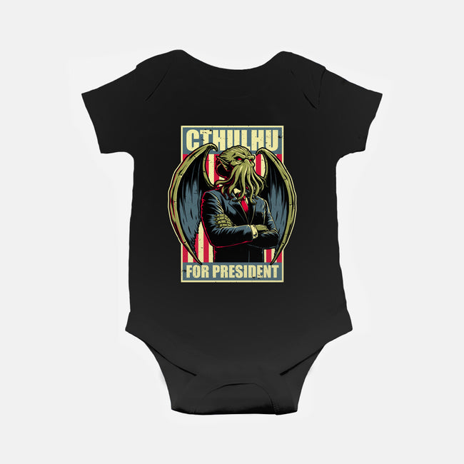 Cthulhu For President-Baby-Basic-Onesie-Studio Mootant