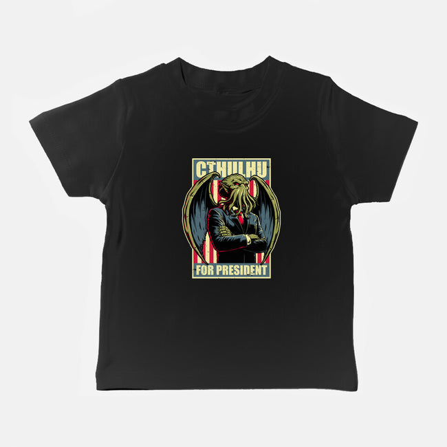 Cthulhu For President-Baby-Basic-Tee-Studio Mootant