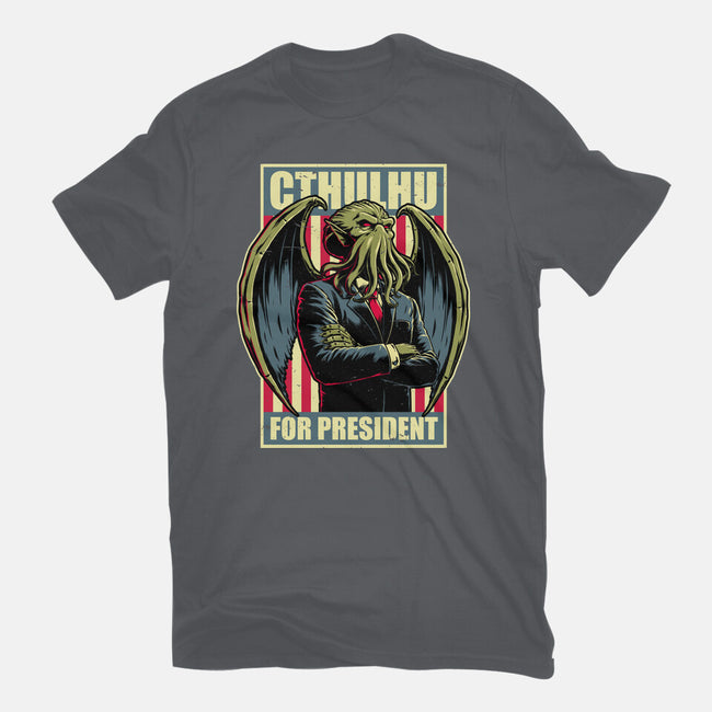 Cthulhu For President-Womens-Fitted-Tee-Studio Mootant