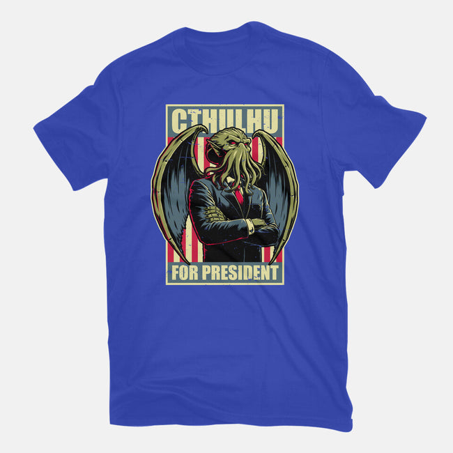 Cthulhu For President-Mens-Basic-Tee-Studio Mootant