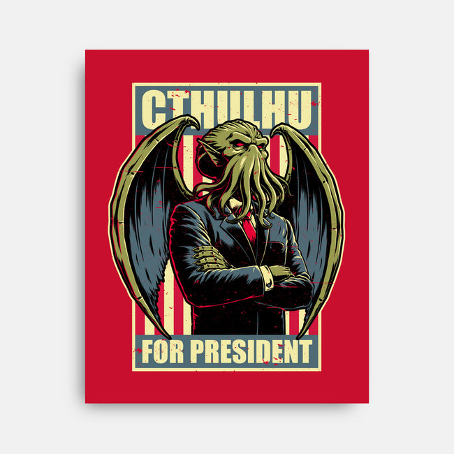 Cthulhu For President-None-Stretched-Canvas-Studio Mootant