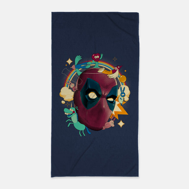 Imaginary Pool Friends-None-Beach-Towel-Bruno Mota