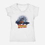 Beagle Of The Future-Womens-V-Neck-Tee-rmatix