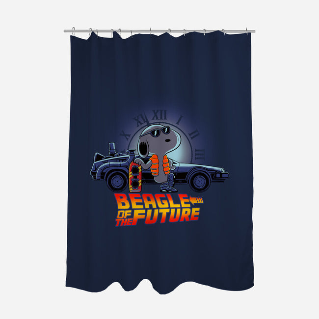 Beagle Of The Future-None-Polyester-Shower Curtain-rmatix