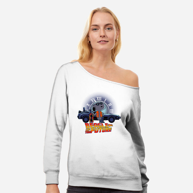 Beagle Of The Future-Womens-Off Shoulder-Sweatshirt-rmatix