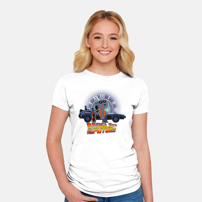 Beagle Of The Future-Womens-Fitted-Tee-rmatix