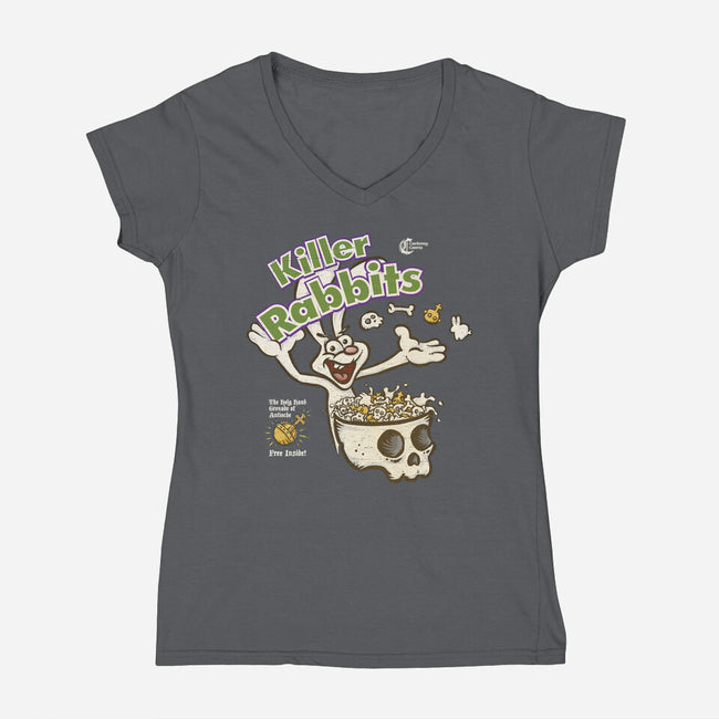 Silly Rabbit-Womens-V-Neck-Tee-kg07