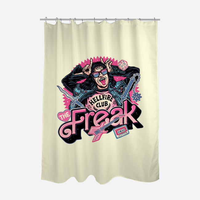 The Freak-None-Polyester-Shower Curtain-glitchygorilla