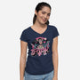 The Freak-Womens-V-Neck-Tee-glitchygorilla