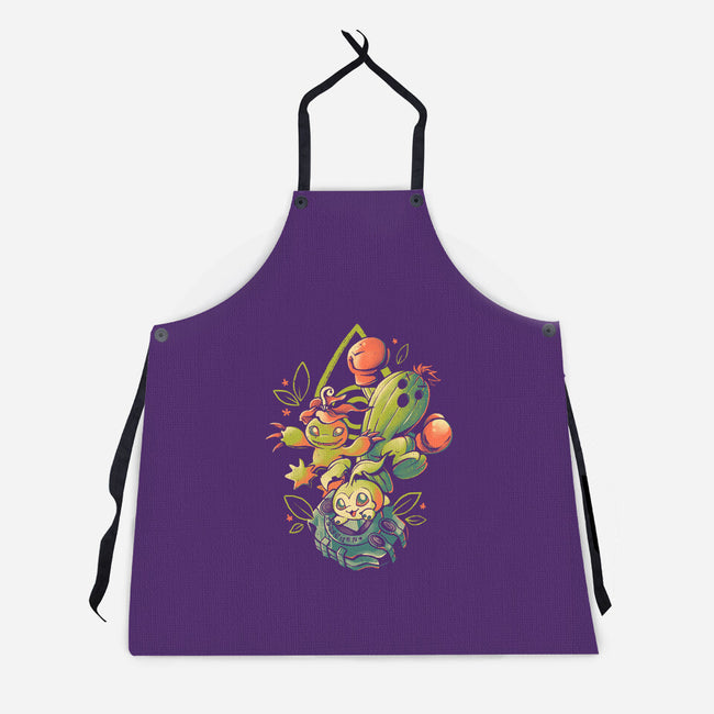 Digital Cactus Evolution-Unisex-Kitchen-Apron-Arigatees