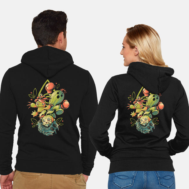 Digital Cactus Evolution-Unisex-Zip-Up-Sweatshirt-Arigatees