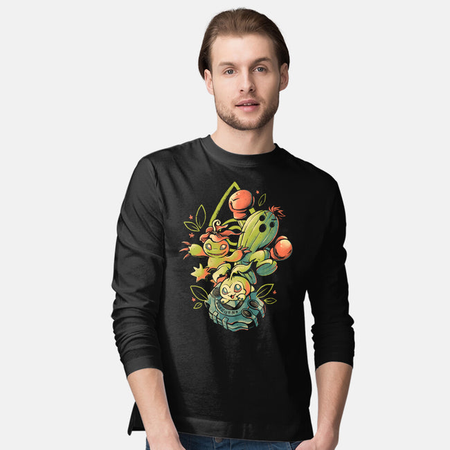 Digital Cactus Evolution-Mens-Long Sleeved-Tee-Arigatees