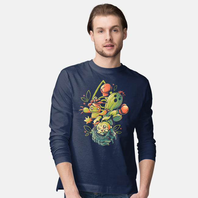 Digital Cactus Evolution-Mens-Long Sleeved-Tee-Arigatees