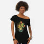 Digital Cactus Evolution-Womens-Off Shoulder-Tee-Arigatees