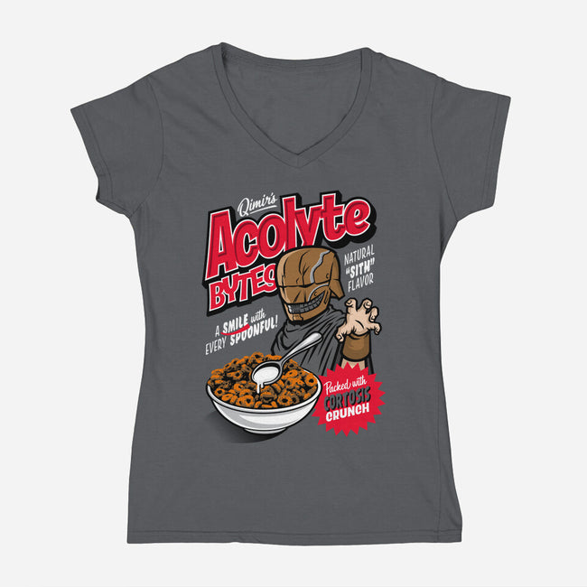 Acolyte Bytes-Womens-V-Neck-Tee-Wheels