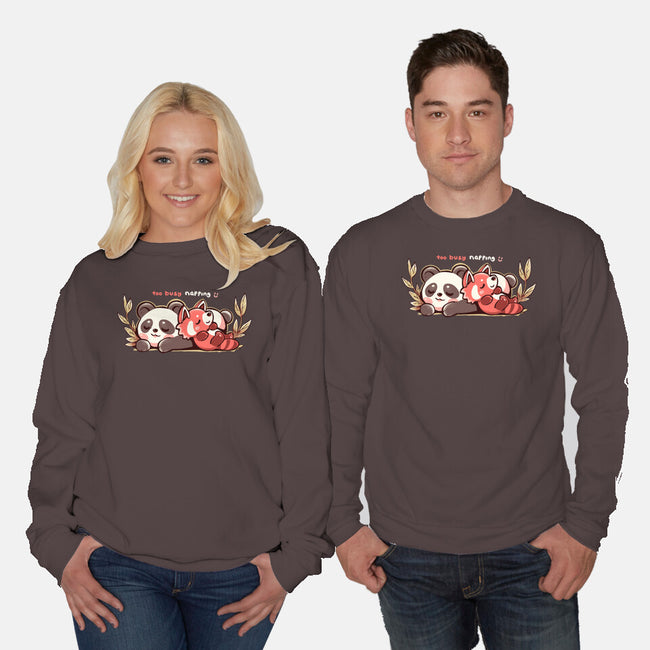 Too Busy Napping-Unisex-Crew Neck-Sweatshirt-TechraNova