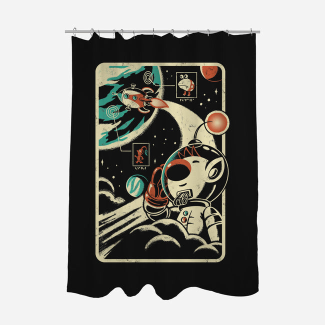 Interstellar Explorer-None-Polyester-Shower Curtain-Henrique Torres